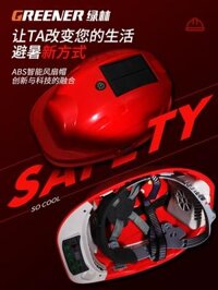 Mũ bảo hộ có quạt làm mát sử dụng năng lượng mặt trời, Mũ bảo hộ có quạt điều hoà không khí chống nắng đa năng mũ trùm bảo hộ