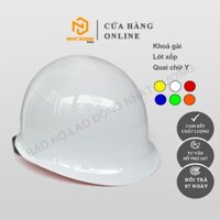 Mũ bảo hộ lao động màu trắng N01 kiểu nhật mũ kĩ sư nón bảo hộ lao động công trình công nhân kỹ thuật