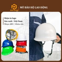 Mũ bảo hộ lao động Nhật Dương N01 dáng trơn, Nón cối nhựa ABS cao cấp chịu va đập tốt bảo vệ đầu an toàn