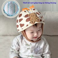 Mũ bảo vệ đầu, nón bảo vệ đầu siêu nhẹ thoáng khí kiểu dáng Hàn Quốc cho bé tập bò, tập đi