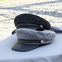 Mũ baret Hai màu Mũ nồi đen thời trang Mũ quân đội