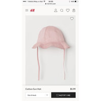 Mũ Bé Gái Chấm Bi Hồng Ham