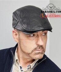 Mũ bê rê nam da dê cao cấp BAOHA LEATHER BHY2025 vừa vòng đầu 55-60cm