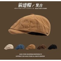 Mũ Beret Họa Sĩ Unisex, Nón Bánh Tiêu Trơn Vành Vểnh Độc Lạ Cá Tính, Mũ Beret Retro Thêu Chữ DYX (A09)