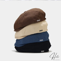 Mũ Beret Họa Sĩ Unisex, Nón Bánh Tiêu Trơn Vành Vểnh Độc Lạ Cá Tính Kiều Dán Classic Phong Cách Vintige - HOTI - MN019