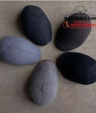 Mũ beret nam da cừu phối vải dạ kẻ BHY163 size 56-59cm