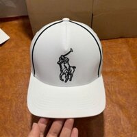 Mũ bít đuôi form mềm trắng logo cưỡi ngựa