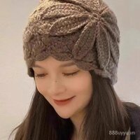 Mũ bít mũi Móc Hoa Thủ Công Mũ len che tóc trắng mũ giữ ấm chống lạnh thu đông Mũ Dệt Kim rỗng cho trẻ em Mũ vỏ dưa