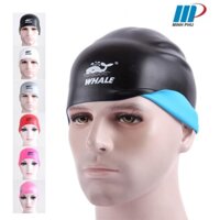 Mũ bơi 3D 2 mặt  WHALE CAP-1800 || Mũ bơi cao cấp giá rẻ - Màu ngẫu nhiên