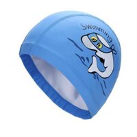 Mũ bơi cho bé phù hợp trẻ em trên 3 tuổi hình ngộ nghĩnh chất liệu an toàn,nón bơi trẻ em cảm giác mềm mại khi đội - màu xanh dương