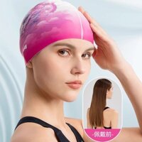 Mũ bơi YINGFA Nữ Tóc dài Bảo vệ tai Mũ bơi chống nước