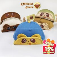 Mũ bóng chày 3-18 tháng nón kết vành mềm cho bé từ sơ sinh vòng đầu 48cm in gấu panda tai nổi đáng yêu