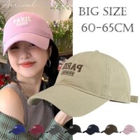 Mũ bóng chày cỡ lớn mới 2023 embriodery paris cotton men dad mũ 60-65 cm phụ nữ thời trang mũ cao điểm
