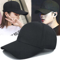 Mũ bóng chày cotton màu trơn Unisex- Mũ mỏ vịt chống nắng thể thao dành cho các hoạt động ngoài trời &