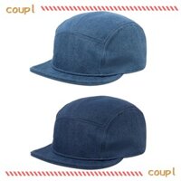 Mũ bóng chày COUPL Denim, Mũ Snapback vành ngắn có thể điều chỉnh hàng đầu mềm mại, Thời trang Retro 5 Panel Street Hip-Hop Hat Unsiex