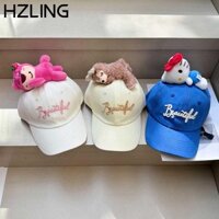 Mũ bóng chày HZLING, Mũ lưỡi trai búp bê sang trọng có thể điều chỉnh, Mũ chống nắng Hello Kitty Cotton Lotso ngoài trời