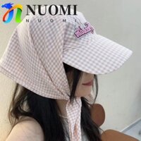 Mũ Bóng Chày Kẻ Sọc NUOMI, Mũ Bandana Thêu Phong Cách Hàn Quốc, Bông Thời Trang Vintage Chống Nắng Chữ Khăn Trùm Đầu Mũ Đi Biển