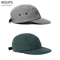 Mũ bóng chày MISUPS 5 bảng, Mũ bóng chày đi biển nhanh khô cho nam giới, Hiphop Snapback Casquette Chống nắng Màu trơn Golf Mũ trang bị mùa hè
