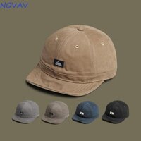 Mũ bóng chày ngắn vành NOVAVIBE, Mũ Cotton thường ngày Nhật Bản, Thời trang khô nhanh Áo mềm Hiphop Nam Mũ bóng chày Dạo phố