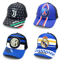 Mũ bóng đá Barcelona Real Madrid AC Paris Juve Chelsea Arsenal có thể điều chỉnh che nắng lưỡi vịt Mũ bóng chày CZYF