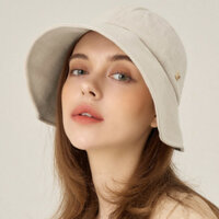Mũ Bonnet Lanh Cát Trắng Lucy 9 Màu Chất Liệu Tự Nhiên Mũ Có Thể Gập Lại / Từ Seoul, Hàn Quốc