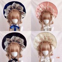 Mũ Bonnet Lolita Cổ Điển 10MK Có Dây Ruy Băng Cho Nữ