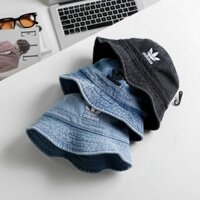 Mũ bucket chất bò, mũ vành tròn, nón tai bèo chất jean thêu logo 3 lá
