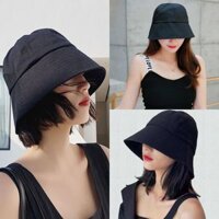 Mũ Bucket Cụp, Nón Tai Bèo Nam Nữ Trơn Giản Dị MD06 - Đen