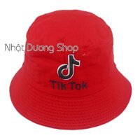 Mũ bucket đẹp 1 mặt, mũ tai bèo nam nữ vành nhỏ, nón bucket với chất liệu cotton thoáng mát - Đỏ