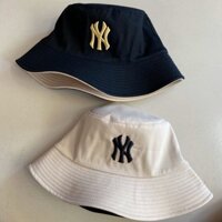 Mũ Bucket hai mặt thêu Unisex siêu hot - Đen Trắng