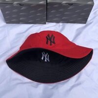Mũ Bucket hai mặt thêu Unisex siêu hot - Đen Đỏ
