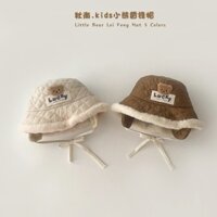 Mũ bucket lót lông mềm mịn kèm bịt tai cho bé trai và bé gái 1- 4 tuổi chuẩn loại 1