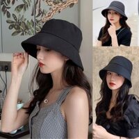 Mũ bucket, nón bucket trơn, nón du lịch đi biển kiểu dáng ulzzang Hàn Quốc MD10 - Đen