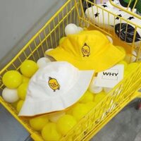 Mũ Bucket nữ   Mũ vành tròn thêu 2 mặt phong cách Ulzang Unisex - HOA CÚC- ĐEN VÀNG