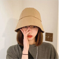 Mũ Bucket Rộng Vành, Nón Bucket Vải Trơn Dạo Phố Đi Biển Cá Tính MD02 - Be