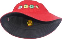 Mũ bucket tai bèo Con vịt &amp; Trái cây đội được 2 mặt độc đáo thời trang phong cách mới - Đỏ &amp; Đen