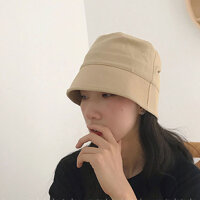 Mũ bucket vành phẳng form ngắn Nhật Bản che mặt nón tai bèo nam nữ vành phẳng chống nắng phong cách hiphop freesize - Smice House - Kem