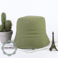 Mũ bucket vành phẳng form ngắn Nhật Bản che mặt nón tai bèo nam nữ vành phẳng chống nắng phong cách hiphop freesize - Smice House - Xanh nhạt