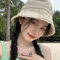 Mũ bucket vành trơn, nón cotton rua form nhỏ phong cách Hàn Quốc HAT-A-176