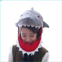 Mũ Cá Mập PEO Cho Người Lớn Khăn Mũ Dễ Thương Sang Trọng Hoạt Hình Động Vật Mũ Đội Đầu Đạo Cụ Ảnh