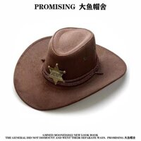 Mũ cảnh sát phương Tây câu cá, mũ du lịch cắm trại, mũ che nắng unisex, cảnh sát điều hành