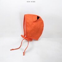 Mũ cáo, bonnet vải linen premium cho bé - Ichi Kids
