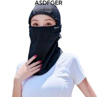 Mũ che nắng ASDFGER, Mũ thoáng khí bằng lụa băng, có khăn choàng che mặt Unisex