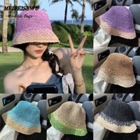 Mũ che nắng MEIFEISEWU, Mũ chống tia cực tím ống hút ngư dân, Mũ che nắng cầm tay dệt tay dành cho nữ