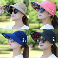 Mũ che nắng nón chống nắng đẹp thời trang nón đi chơi, nón chụp hình và nón đội kèm mũ bảo hiểm che nắng và chống nắng cực mát - Hồng nhạt