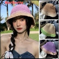 Mũ che nắng NORBORTO, Mũ dệt tay ống hút ngư dân, Mũ che nắng di động chống tia cực tím thời trang mùa hè