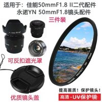 Mũ che nắng Yongnuo YN 50mm F1.8 52mm tương thích với nắp ống kính Canon + bộ lọc UV