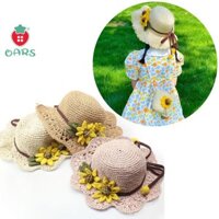 Mũ cho bé gái  ❤️ Nón bé gái rộng vành nón công chúa hoa hướng dương dễ thương đi chơi đi biển đi du lịch 2- 10 tuổi