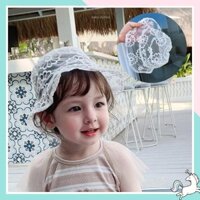 Mũ cho bé gái CHEEBABY, Nón bé gái chất ren tiểu thư