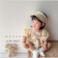 Mũ cho bé, Mũ cói ren nửa đầu cho bé từ 2 đến 8 tuổi YM004 | Tiểu Yến Kid